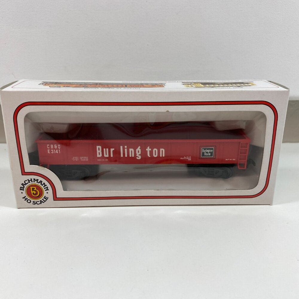Bachmann HO Scale Electric Model Train Red Burlington Gondola Car CB&Q E3141 6"